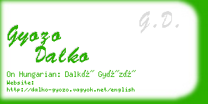 gyozo dalko business card